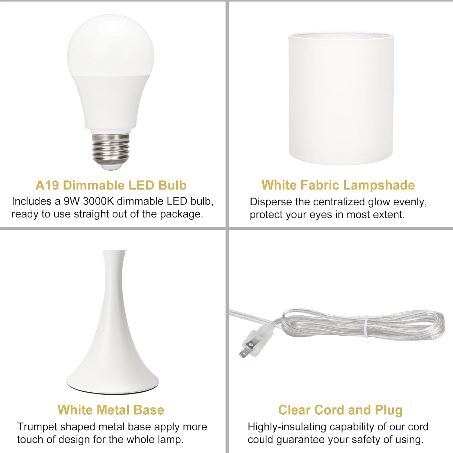 3 Way Touch Control Table Lamp