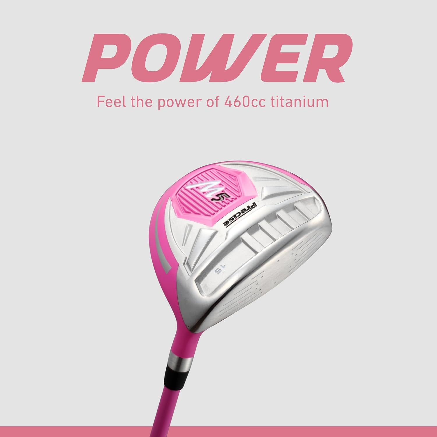 Precise - Women's Golf Club Set - Pink | Titanium driver, stainless fairway & hybrid, irons through wedge, putter, 3 headcovers, petite to tall, left/right