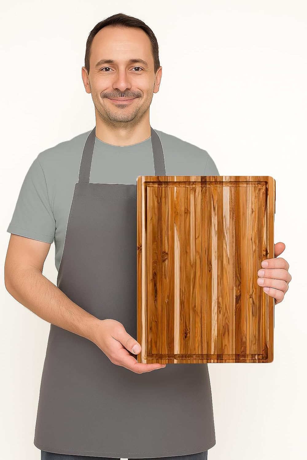 Teakhaus Carving Board with Juice Groove - Large (L) Teak Wood Cutting Board 20”L x 15”W x 1.5” Thick - Sustainably Harvested & FSC Certified - Knife Friendly with Beeswax Oil Finish
