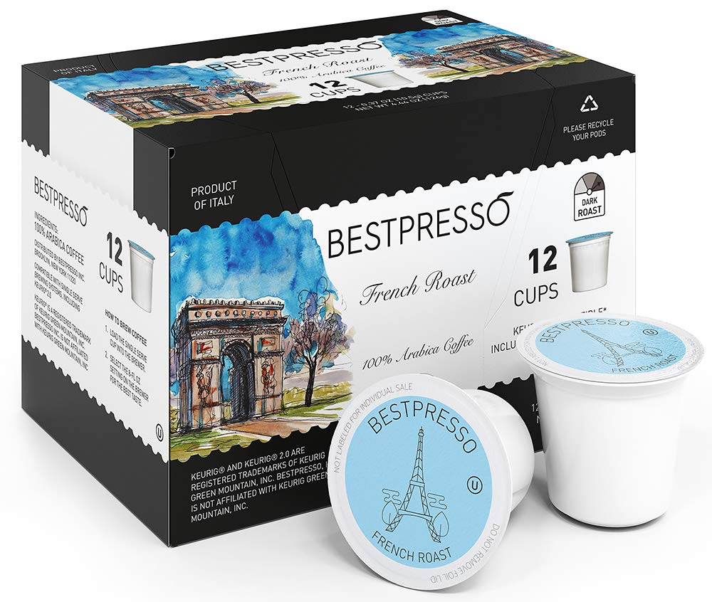 Bestpresso Coffee, Donut Shop Medium Roast Single Serve K-Cup Pods, 96 Count (Compatible With 2.0 Keurig Brewers) 8 Packs Of 12 Cups