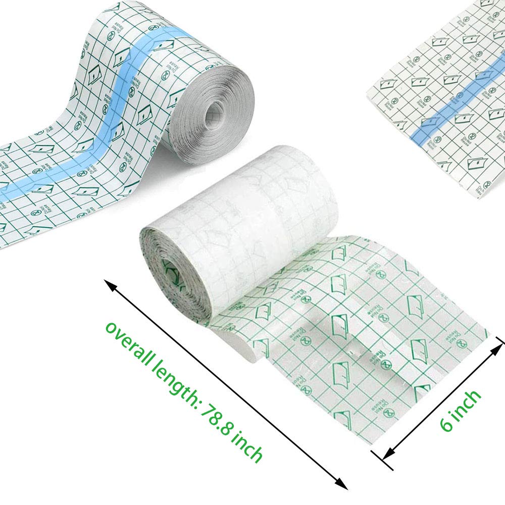 Flatoedu Tattoo Aftercare Bandage Roll 6" x 2 Yard - Waterproof Film