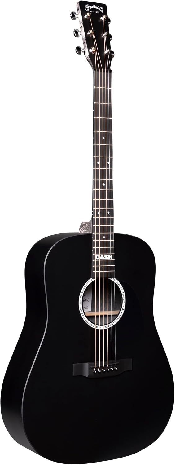Martin Guitars DX Johnny Cash Signature Edition Acoustic-Electric Guitar with Gig Bag, HPL Construction, Modified D-14 Fret