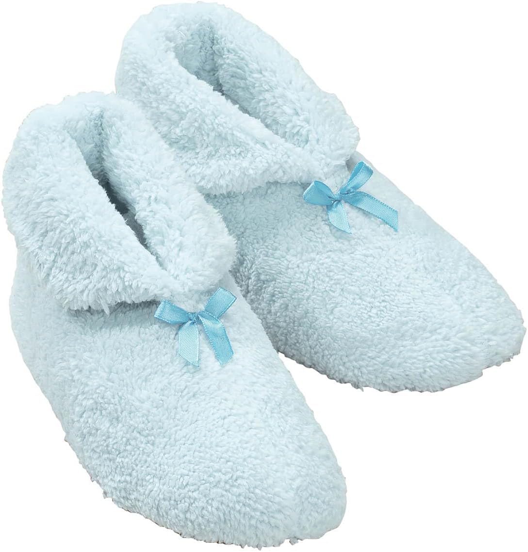 Women's Plush Chenille Slippers, Large, Blue