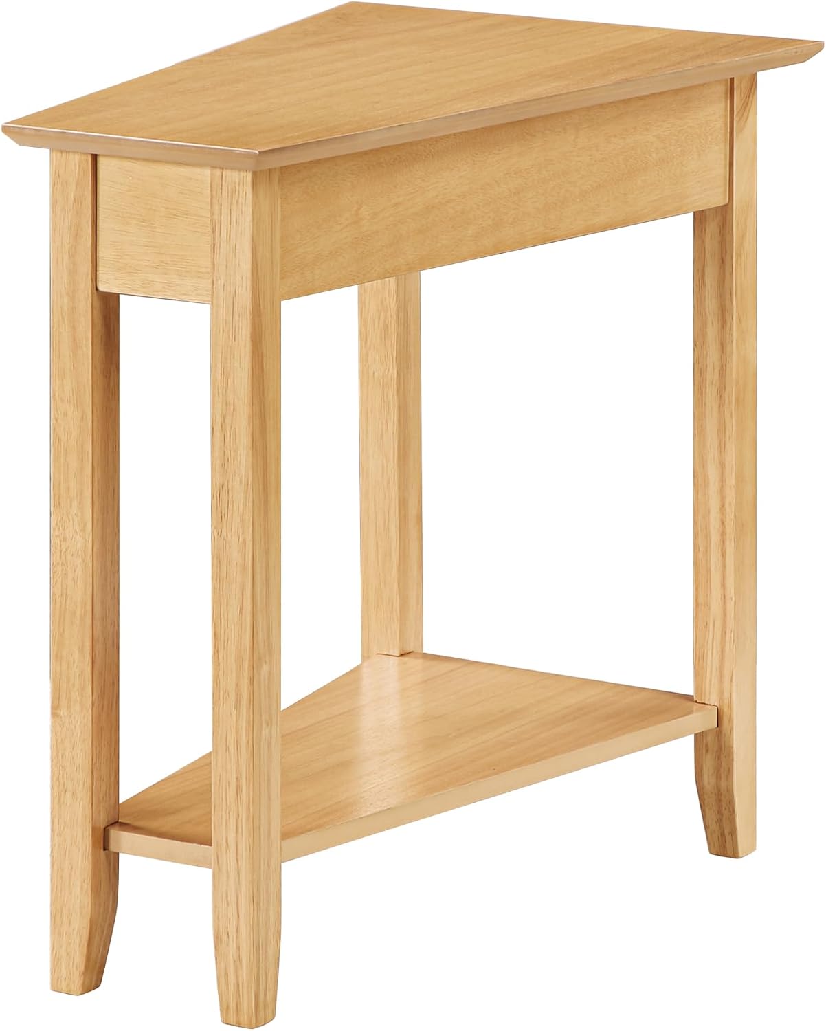 Convenience Concepts American Heritage Wedge End Table 24" - Classic Living Room Table with Storage Shelf, Side Table for Family Room, Bedside Table, Espresso