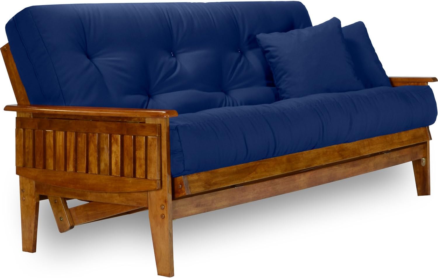 Eastridge Futon Set - Full Size, Frame, 8" Mattress, Twill Black Cover
