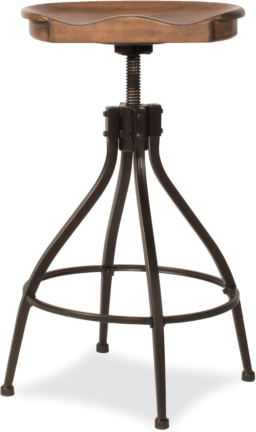Hillsdale Worland Metal Backless Adjustable Height Stool