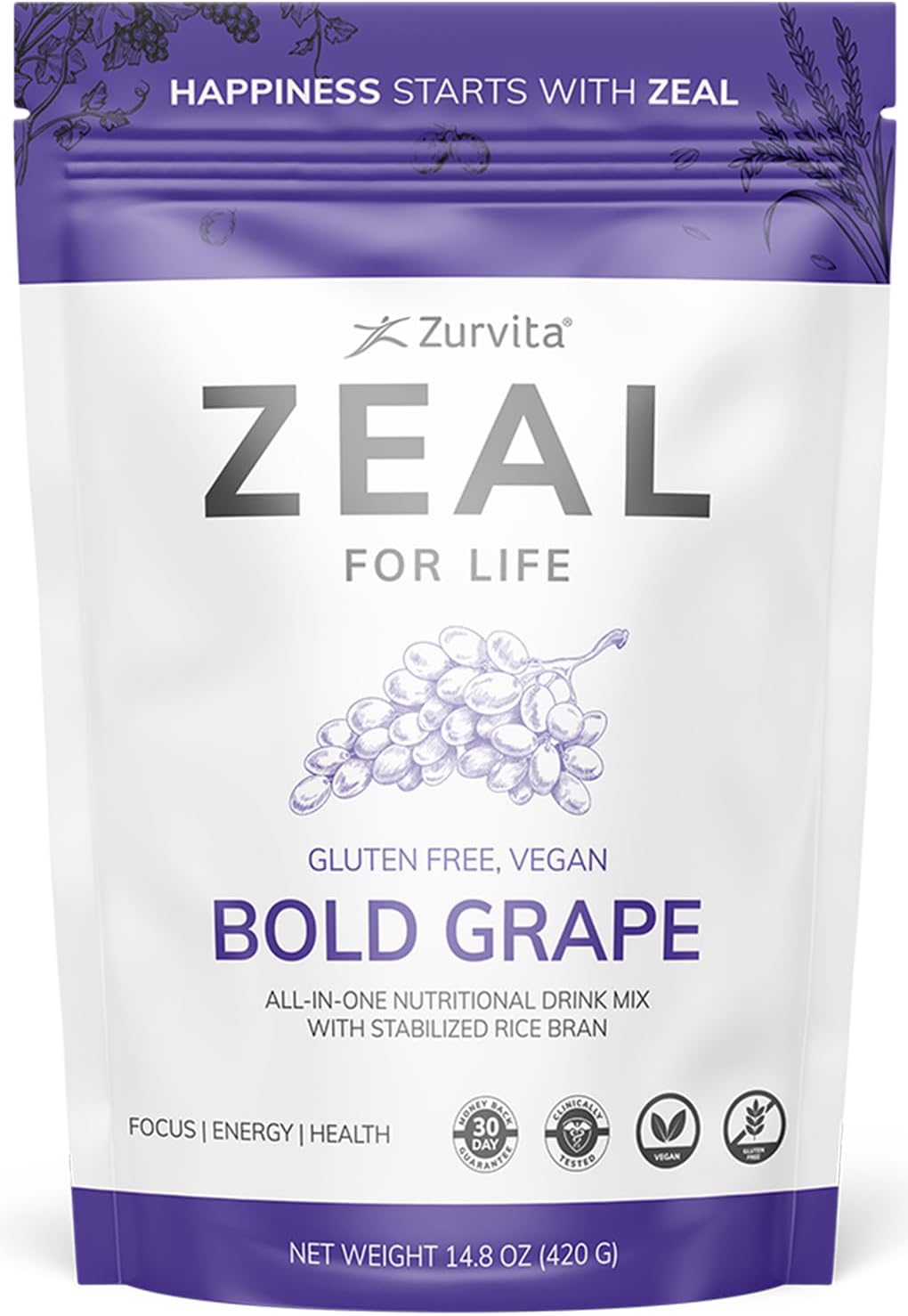 Zurvita - Zeal for Life Wild Berry Wellness Drink Mix - 420 g | Contains Vitamins, Minerals, Antioxidants, Plant Nutrients, Digestive Enzymes, And Phytonutrients For Daily Nutrition