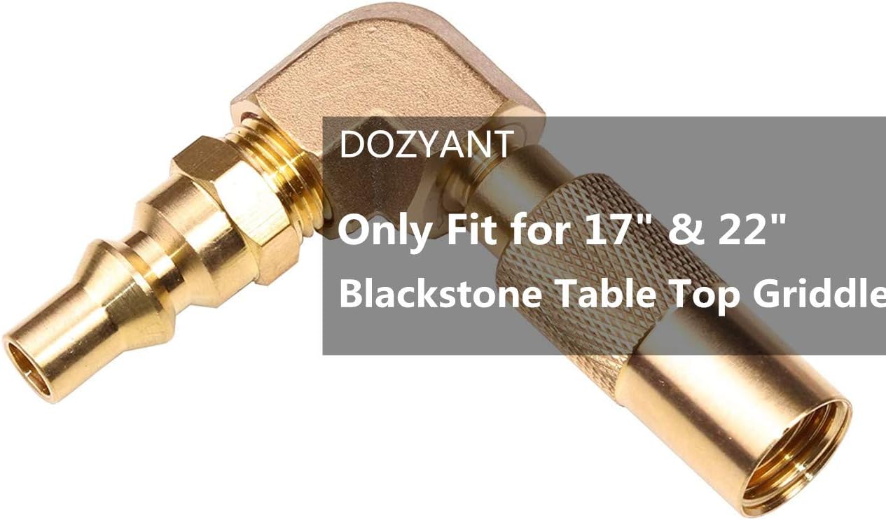 Propane Elbow Adapter 3/8 Male Flare for Blackstone 17 and 22 Inch Griddles