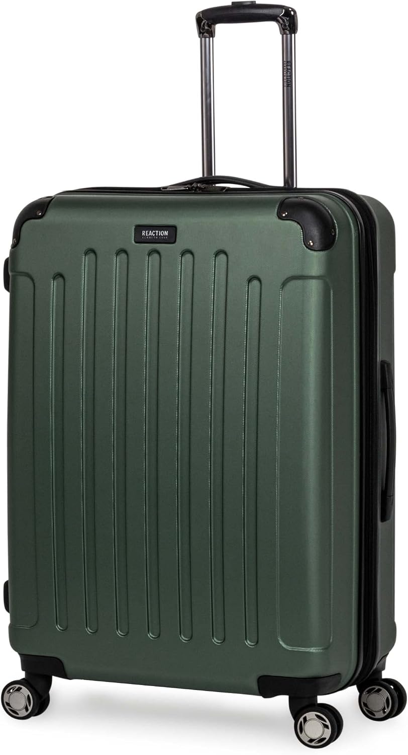 Kenneth Cole REACTION Renegade Luggage Expandable 8-Wheel Spinner Lightweight Hardside Suitcase, Champagne, 20-Inch Carry On