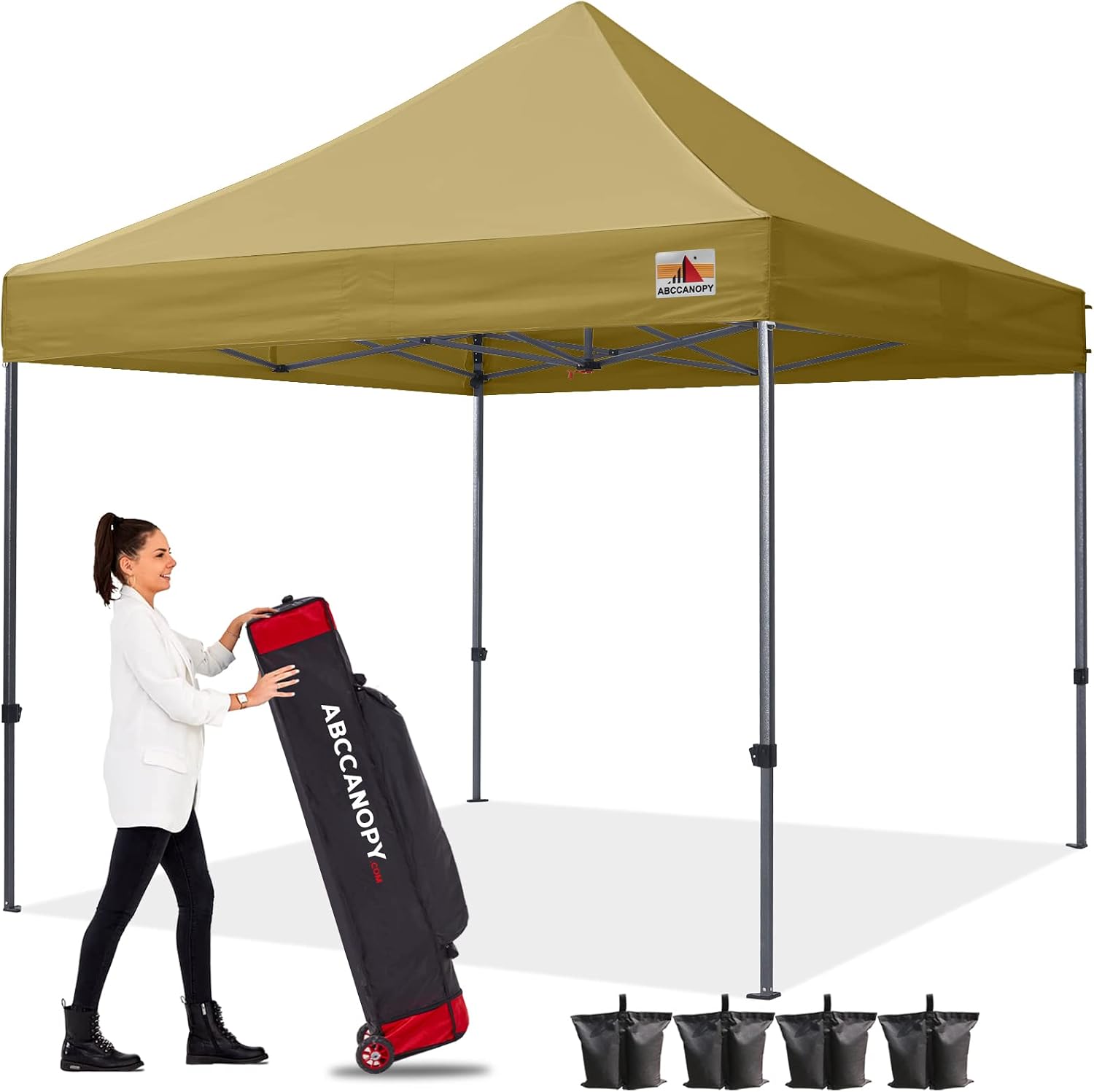 ABCCANOPY Patio Pop Up Canopy Tent 10x10 Commercial-Series (Black)