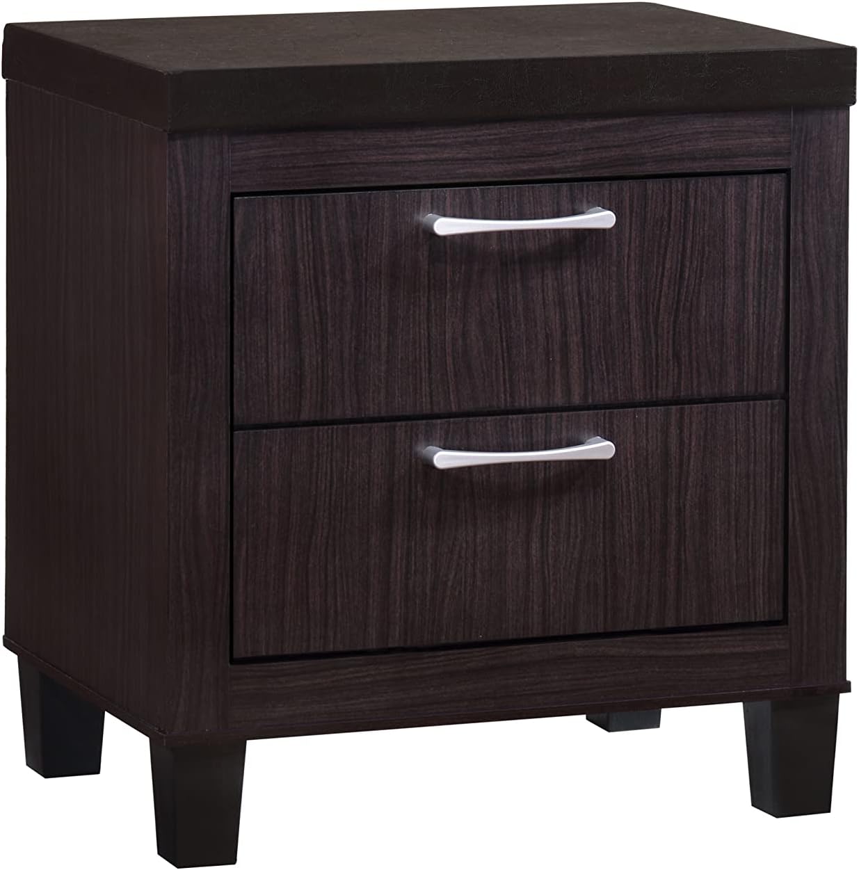 Contemporary Styling Espresso Twin/Full/Queen/King Bedroom Set (Queen Size Bed, 4 Pc)