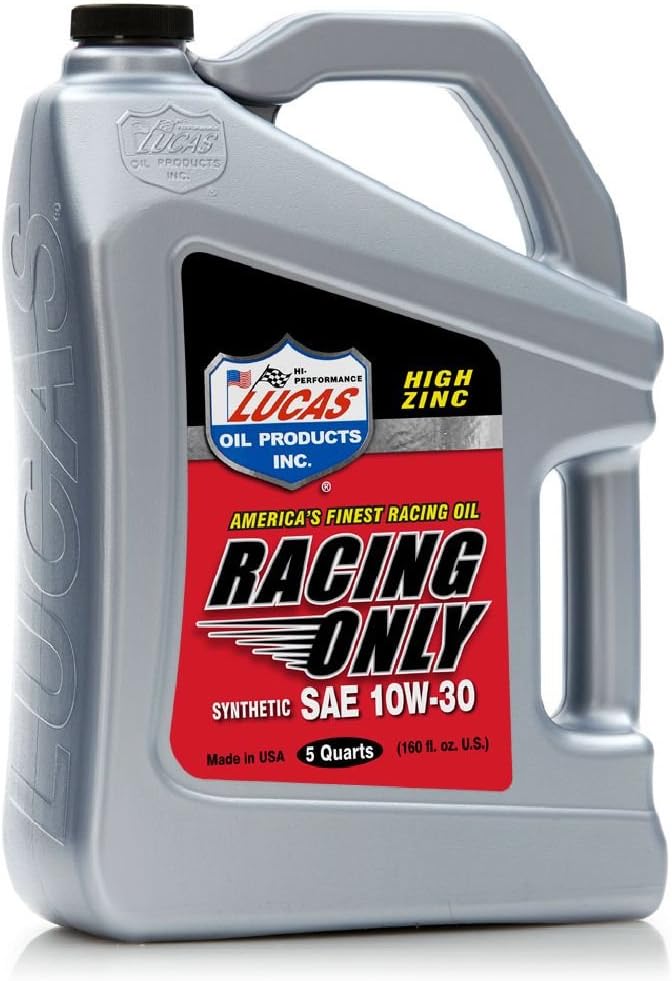 Lucas Oil SAE 20W-50 Racing Engine Oil, 5 Quart (Pack of 1)