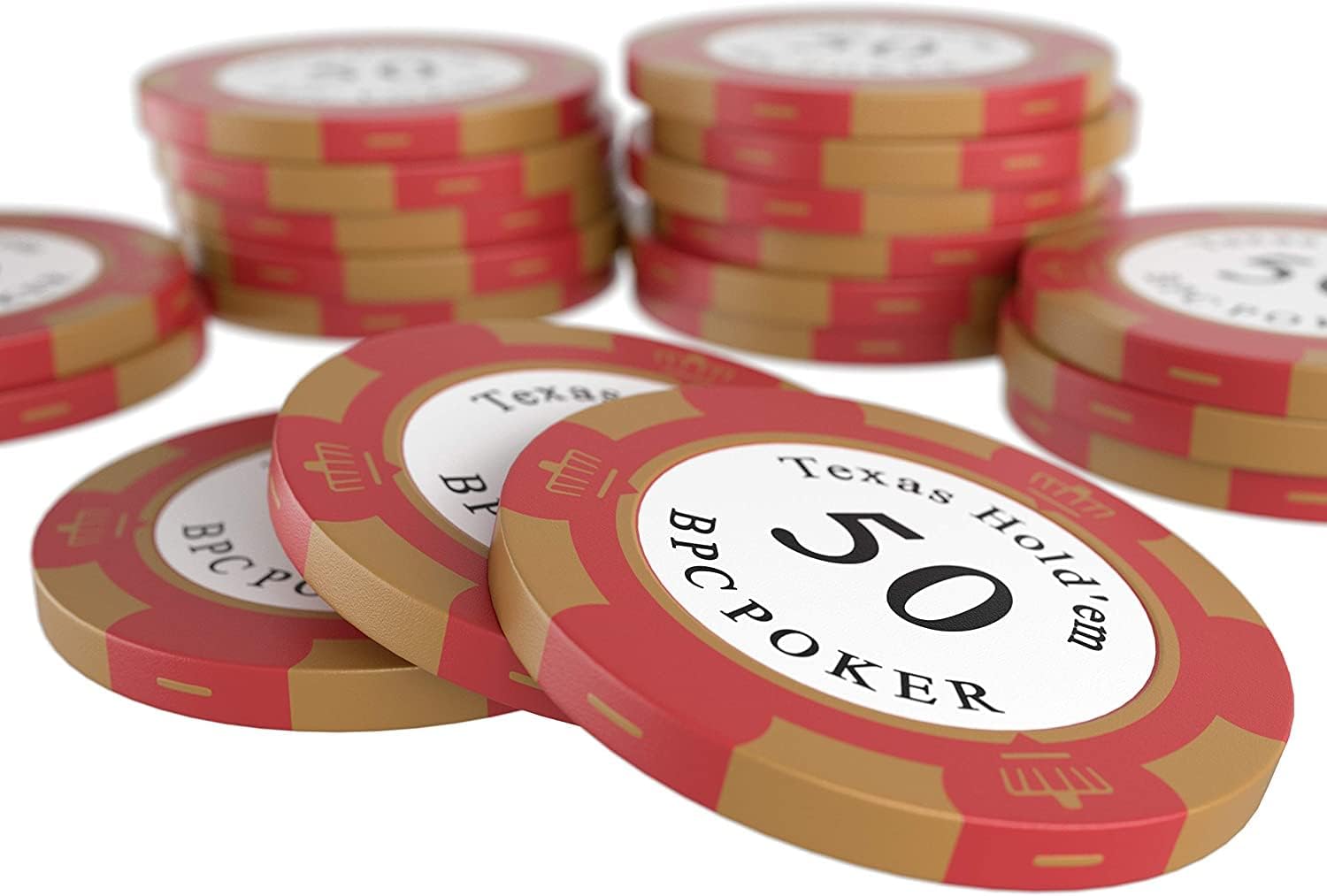 Bullets Playing Cards | Poker Set Corrado | 500 Clay Poker Chips (14 g) with Aluminum Case & Playing Cards – Texas Hold’em