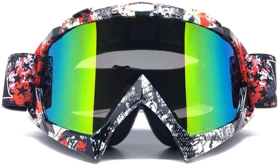 Dirt Bike Goggles, ATV Motorcycle UTV MX OTG Accessories Goggle Glasses & Anti Fog Ski Goggles, Racing Skiing Dirtbike