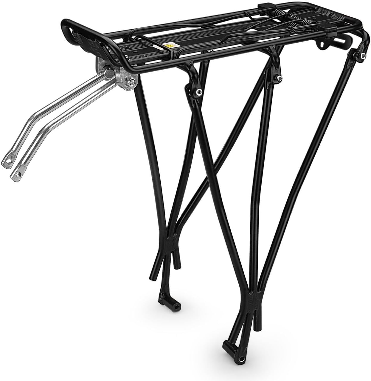Flexzion Bike Cargo Rack, 55 lb Aluminum Rear Rack for 26-28 Inch Bikes