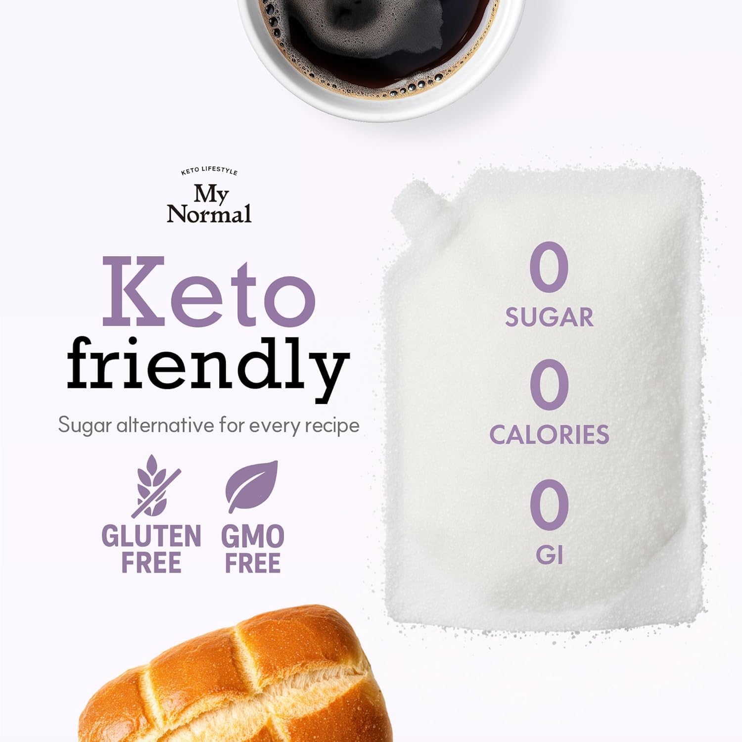 My Normal Keto Allulose Syrup - 1:1 Sugar Substitute, Zero Calorie 17.10 oz