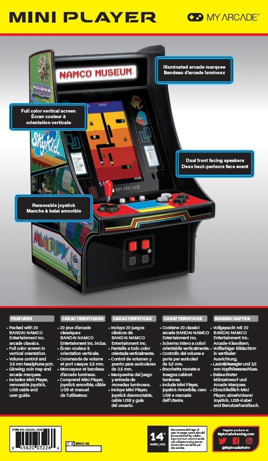 My Arcade Mini Player 10 Inch Arcade Machine Bandai Namco Museum