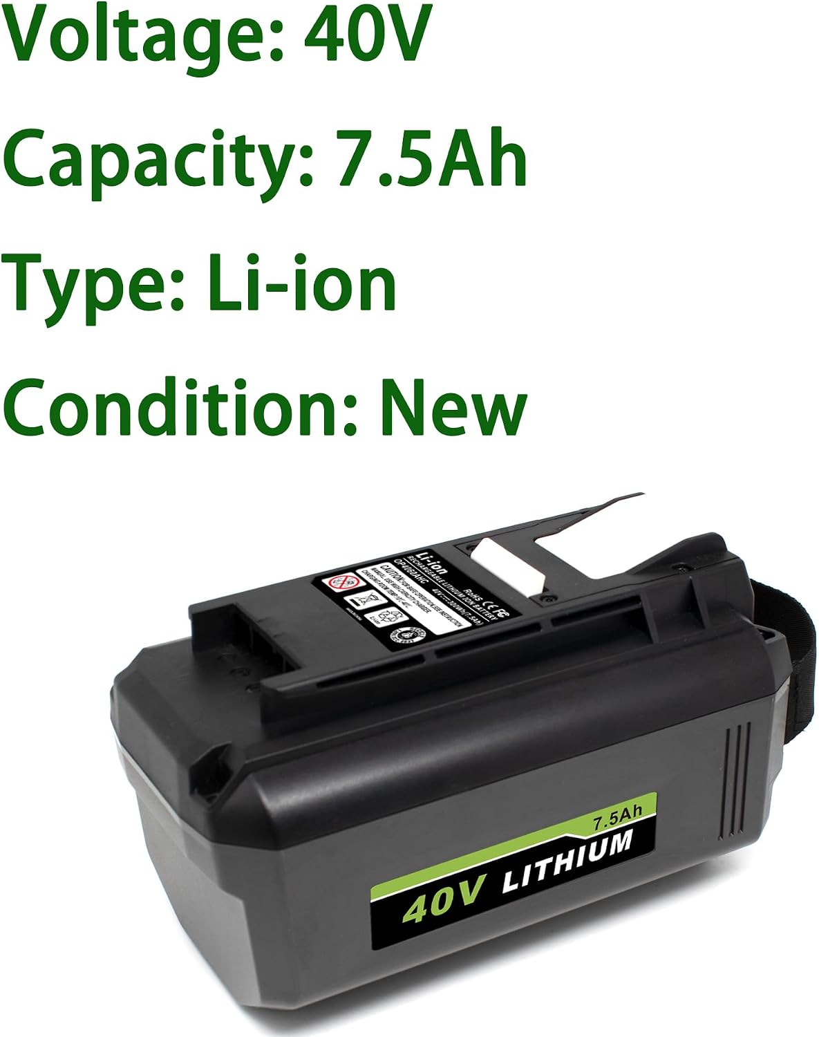Replacement Battery for Ryobi 40v Battery OP4015 OP4050A OP4040 OP4050 Compatible with Ryobi 40V Cordless Power Tools, Capacity 4.0Ah