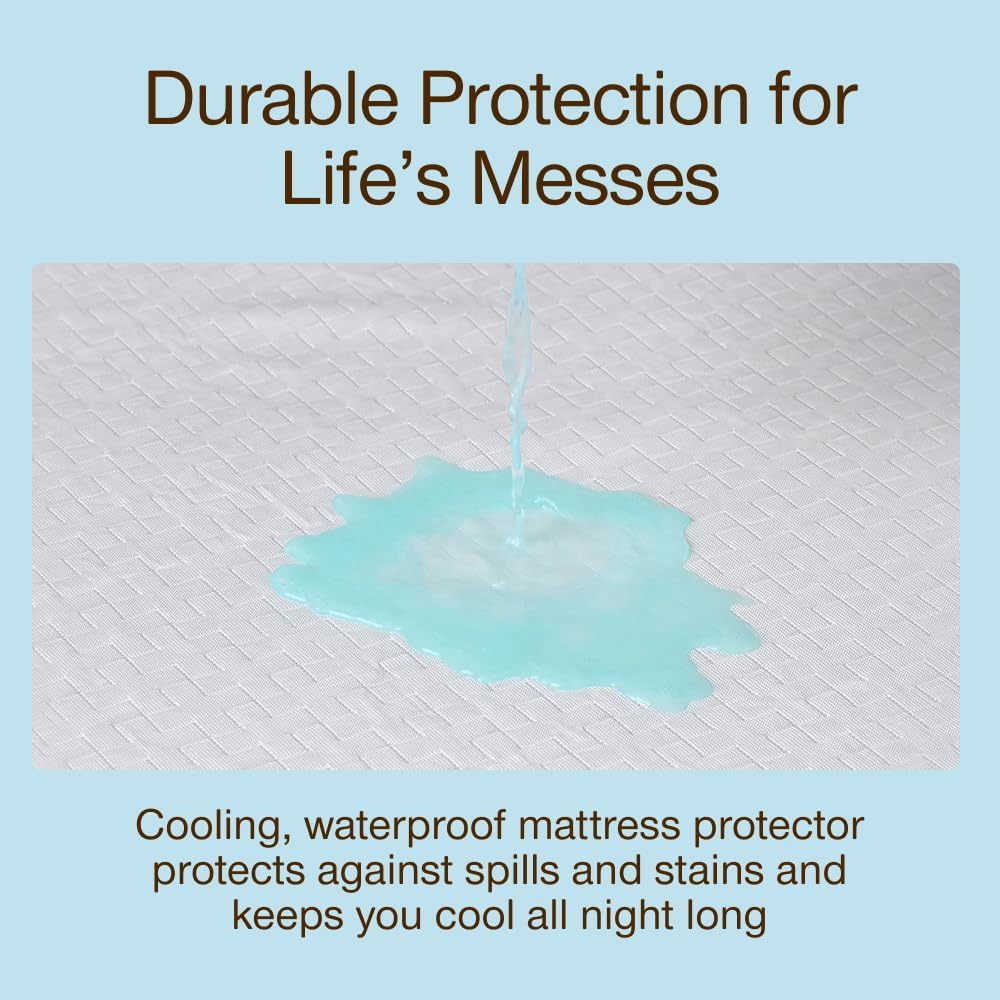 Coop Home Goods Ultra-Tech Waterproof Mattress Protector Cal King, Smooth Top Mattress Pad, Waterproof Cover, Up to 18 Inches Deep, Machine Washable, Noiseless Comfort, Cal King (72x84)