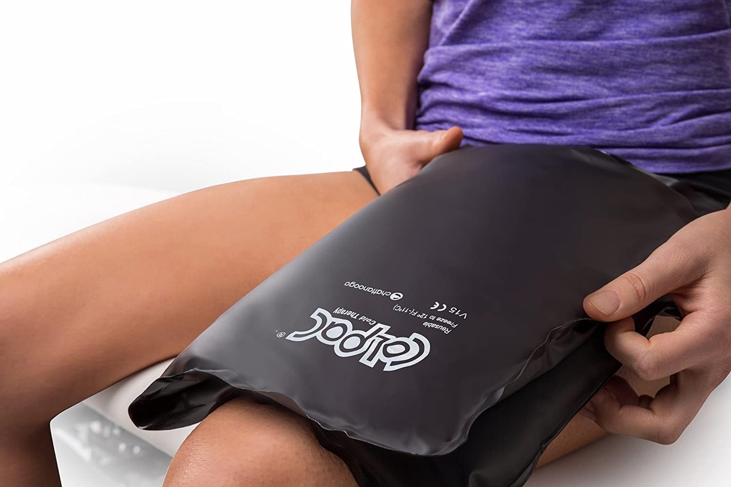 Chattanooga ColPac - Reusable Gel Ice Pack - Black Polyurethane - Standard - 10 in x 13.5 in - Cold Therapy - Knee, Arm, Elbow, Shoulder, Back - Aches, Swelling, Bruises, Sprains, Inflammation