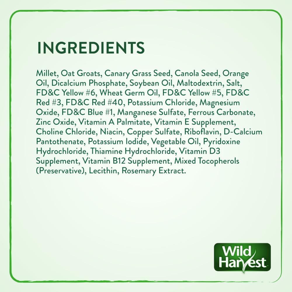 Wild Harvest Daily Blend Nutrition Diet Parakeet, Canary And Finch, Bird Food, 5 Pounds