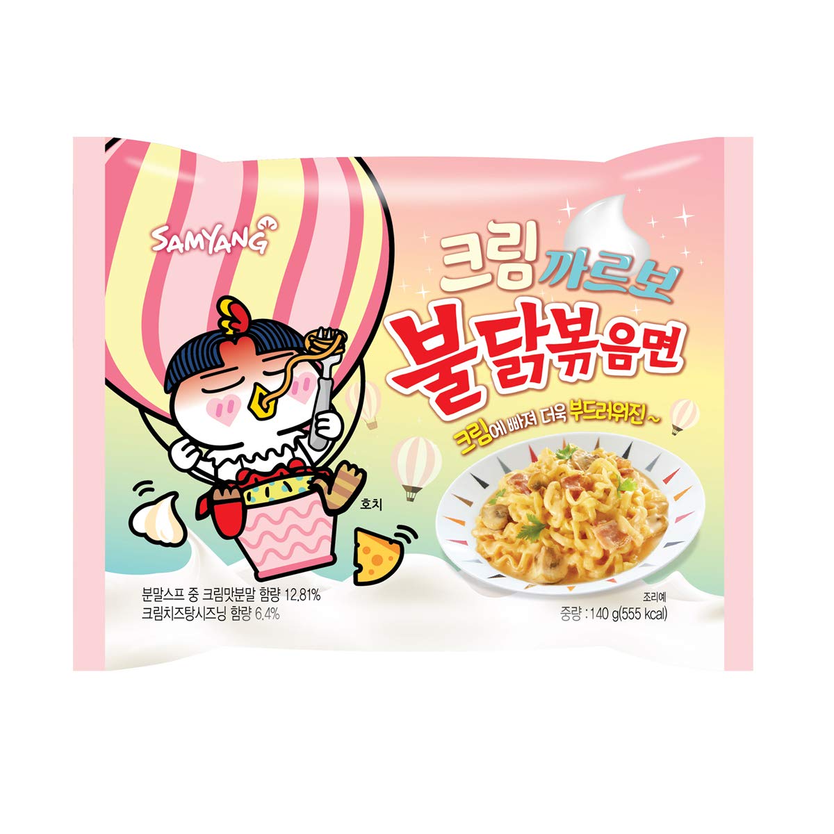 [Samyang] Cream Carbo Bulldark Spicy Chicken Roasted Noodle Soup (Pack of 4) / Korean food/Korean ramen/Spicy Korea Noodle Challenge (overseas