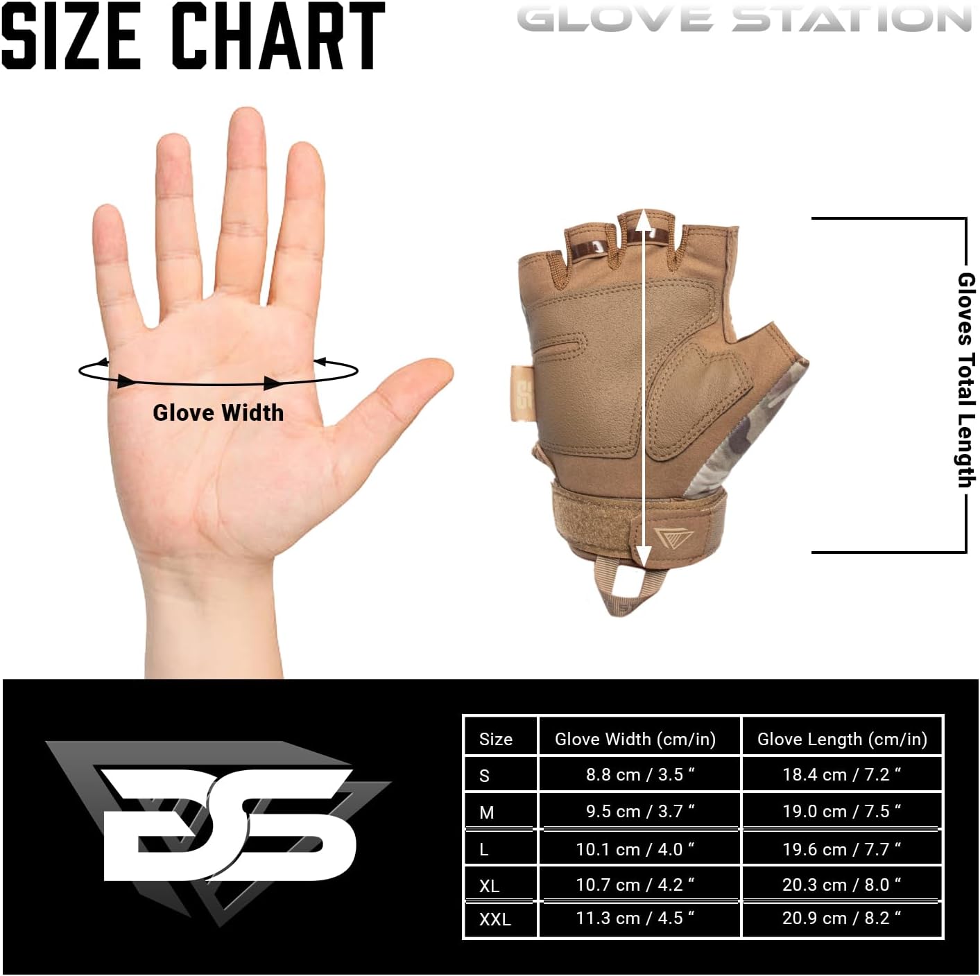 Glove Station Fingerless Knuckle Motorcycle Gloves, TACHK200