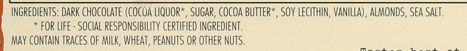 Chocolove Almonds and Sea Salt in Dark Chocolate, 3.2 oz