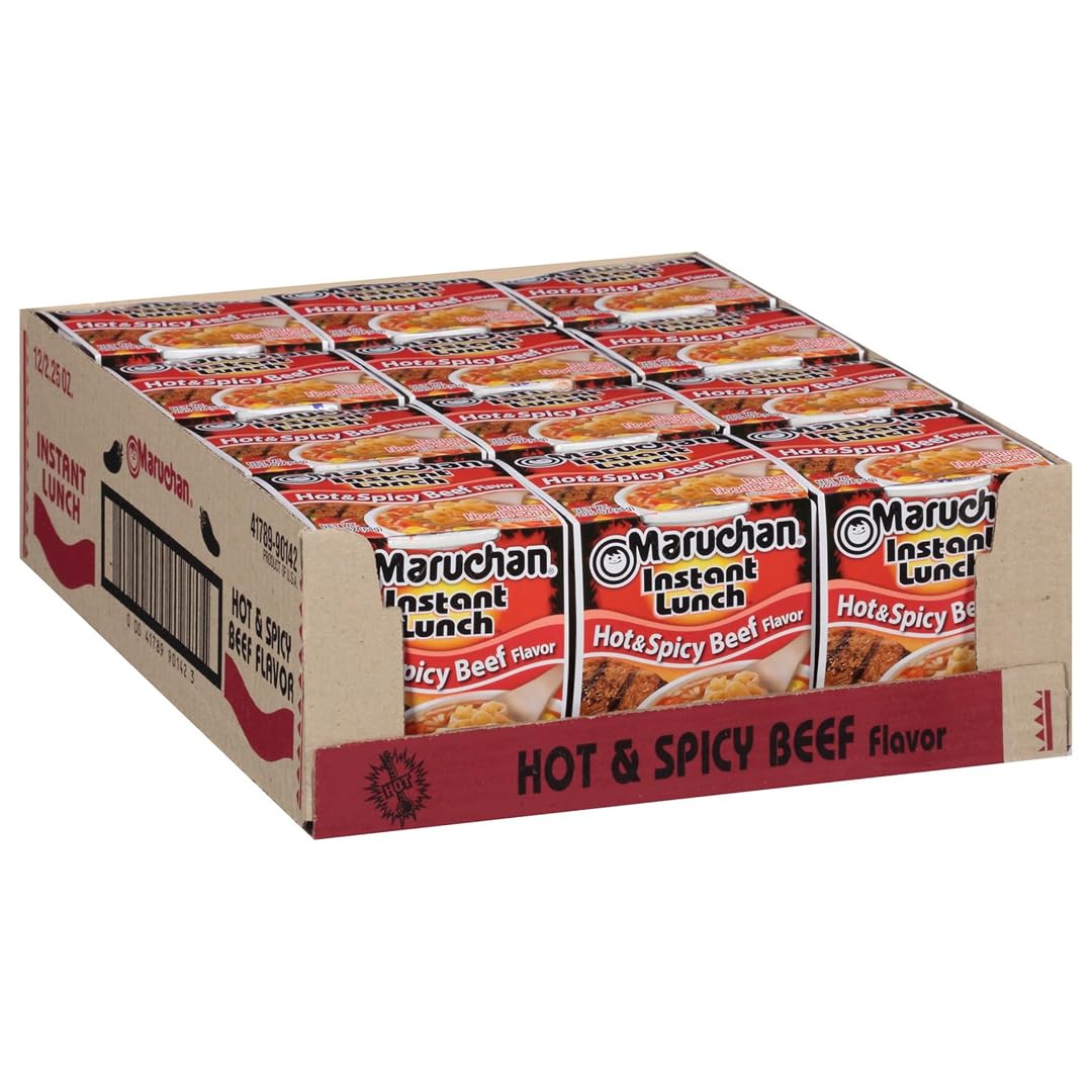 Maruchan Instant Lunch Ramen Noodles, Cheddar Cheese Flavor – Japanese-Style Instant Noodle Soup, Easy Meal Ready in 3 Minutes – 2.25 Oz. (12 Pack)