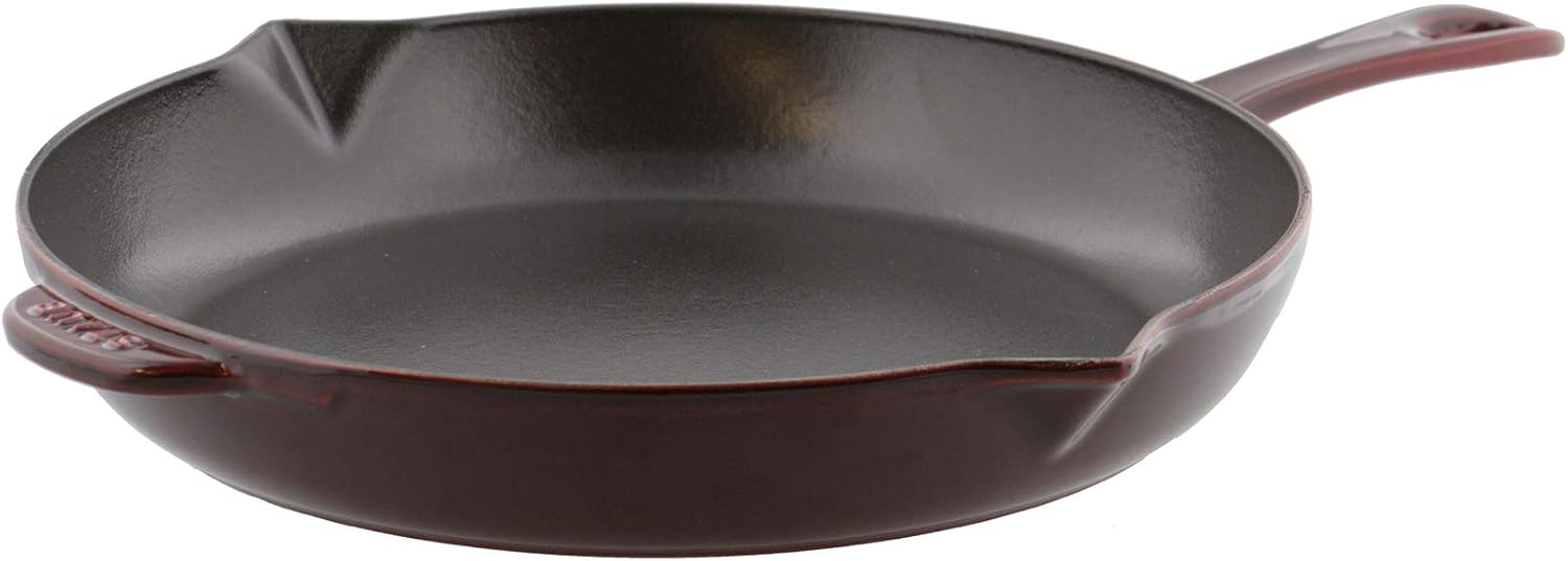 Staub Cast Iron 10-inch Fry Pan - Grenadine, Made in France