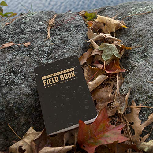Elan Publishing Company The Indestructible, Waterproof, Tearproof, Weatherproof Field Notebook - 3.5"x5.5" - Black- Lined Memo Book - Pack of 4
