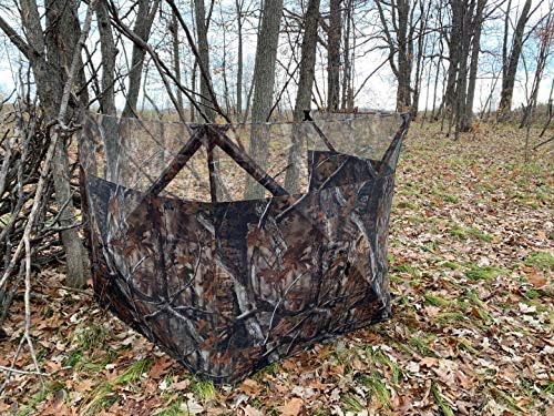 THUNDERBAY Pop Up 3 Sided Ground Blind for Deer Duck Turkey Hunting, Portable Quick Setup Lightweight 3 Panels Deer Hunting Blind