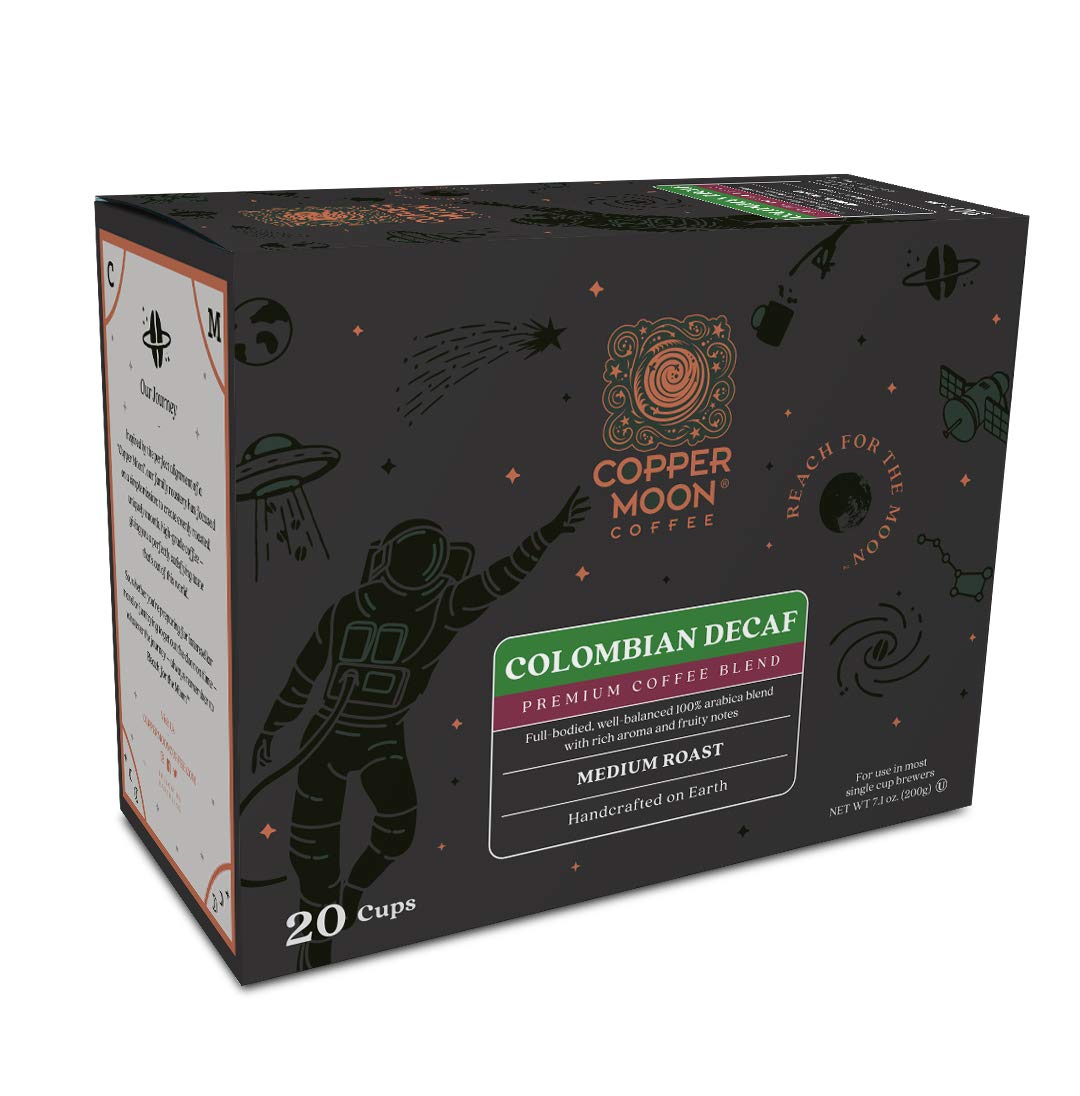 Copper Moon K-Cup Coffee Pods, Medium Roast, Costa Rican Blend, 80 Count | Single Serve, Vegan, Allergen Free, Non-GMO, Kosher, Small Batch Roasted, Vegetarian, Compatible with Keurig K Cup Brewers