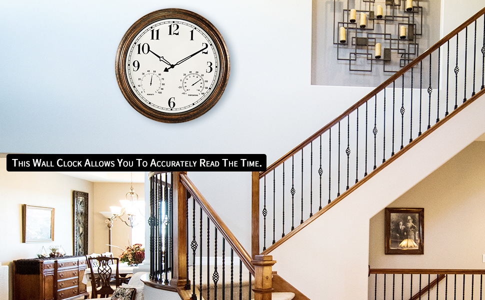 16 Inch Large Outdoor Wall Clock