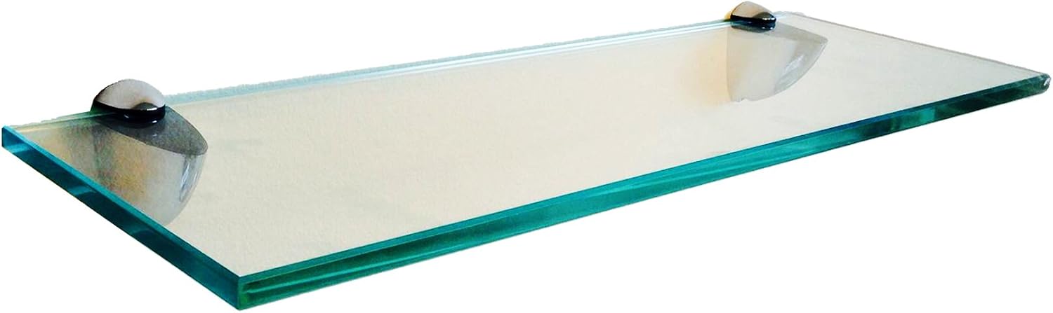 Fab Glass and Mirror Glass Shelf 8" X 30" Clear