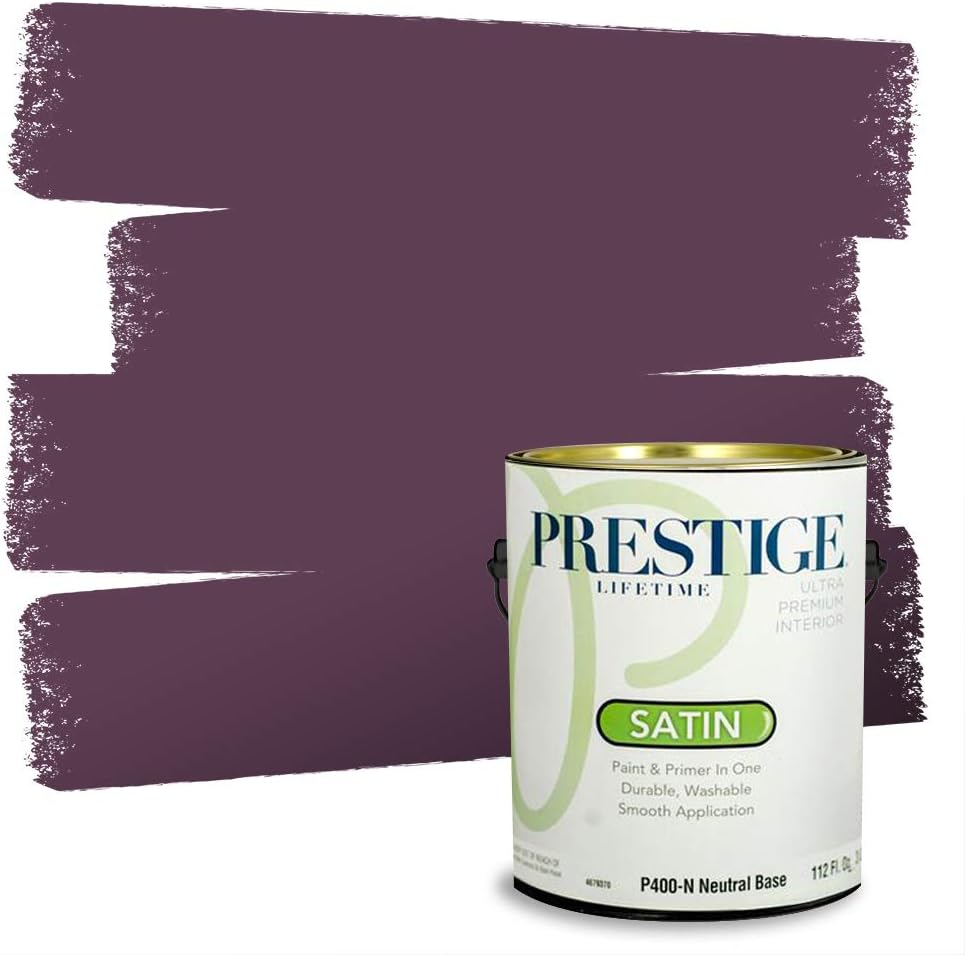 PRESTIGE Paints Exterior Paint and Primer In One, 1-Gallon, Satin, Comparable Match of Sherwin Williams* Ash Violet*