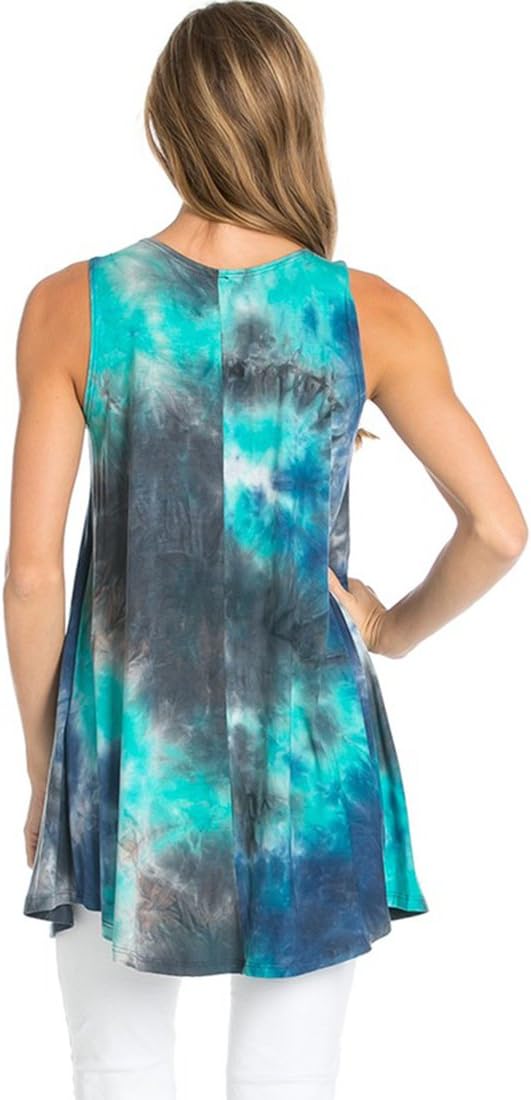 Women's Rayon Span Tank Top Tunic-Solid