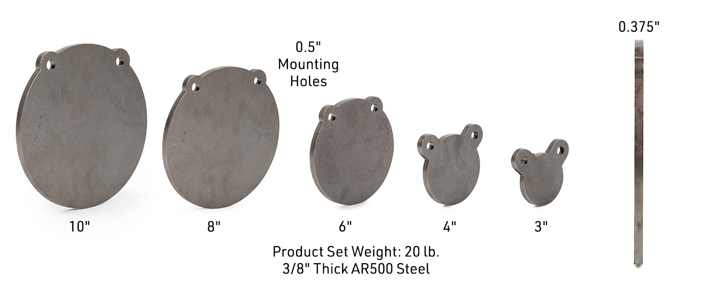 Shooting targets for the range, ar500 gong, ar accessories, ar 500 plates, shooting target.