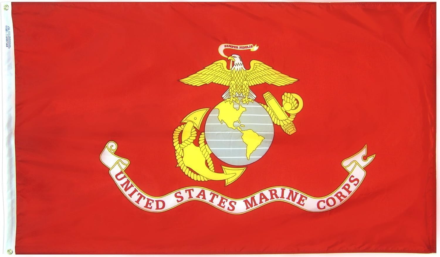 Annin Flagmakers U.S. Marine Corps Military Flag USA-Made to Official Specifications, Officially Licensed, 4 x 6 Feet (Model 439007) | USA-Made to Official Specifications, Officially Licensed