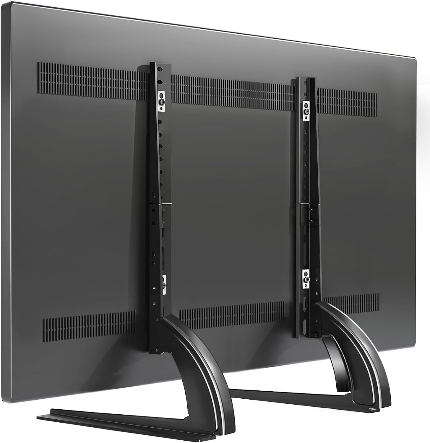 TAVR Universal Table Top TV Stand for 27-65 inch TVs Holds up to 88 lbs | Height Adjustable TV Legs, Strong TV Base, Max VESA 800x500mm, Black