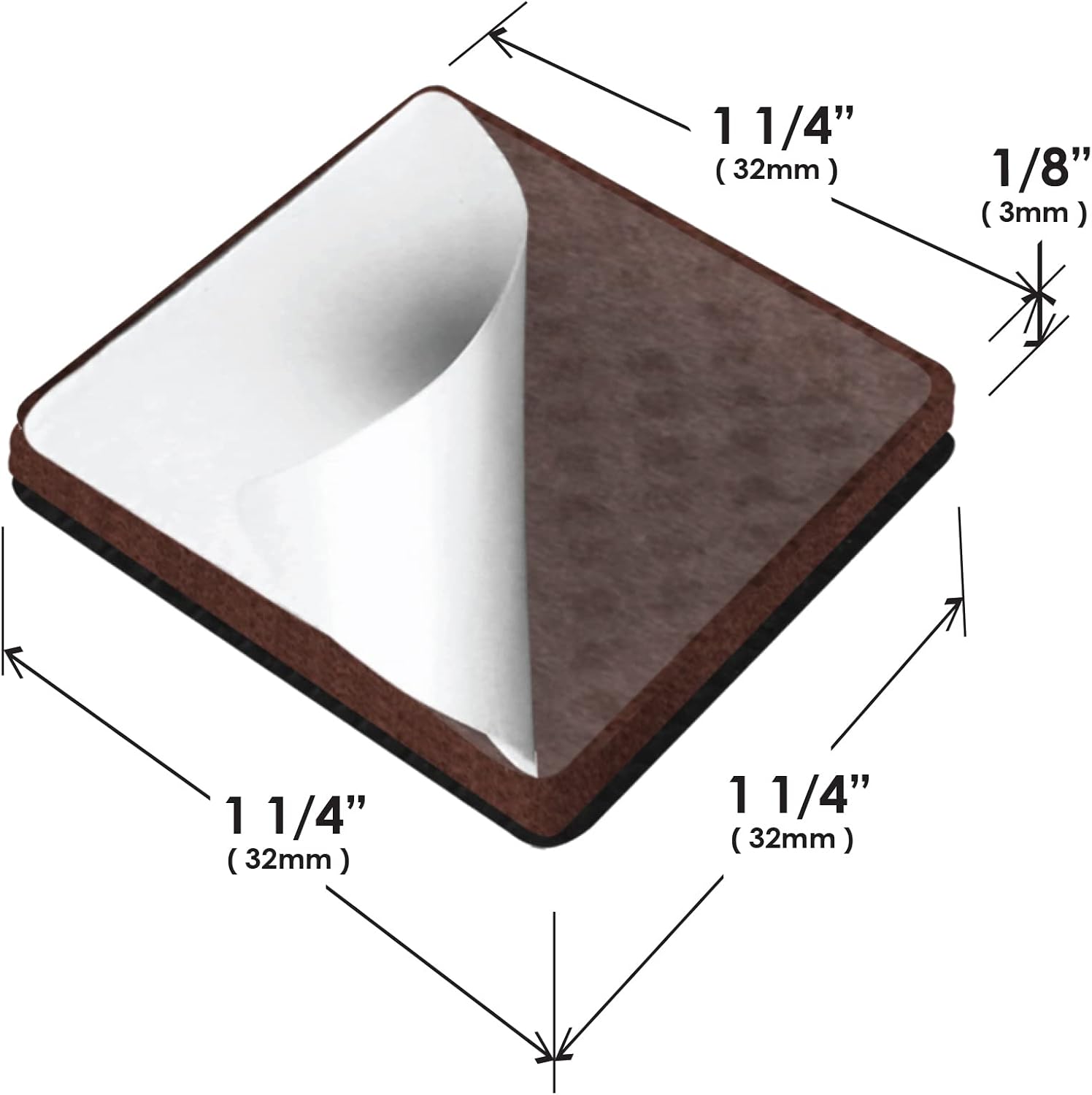 Slipstick GorillaPads CB149 Non-Slip Furniture Pads/Rubber Grippers (Set of 8) Self-Adhesive Furniture Feet Floor Protectors, 1-1/2 inch Round, Black