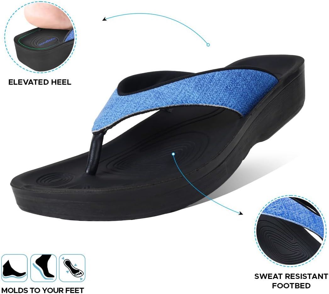 AEROTHOTIC Comfortable Arch Support Flip Flops for Women Orthotic Sandals