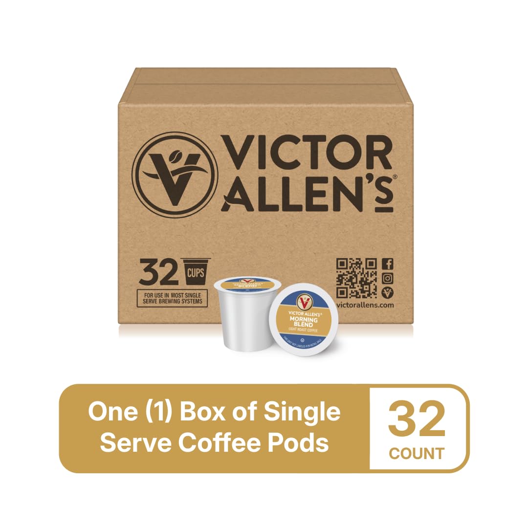 Victor Allen's Coffee Donut Shop Blend, Medium Roast, 80 Count, Single Serve Coffee Pods for Keurig K-Cup Brewers | 100% Arabica beans, Compatible with all K-Cup brewers, Kosher-OU (Pareve), 90-150mg caffeine per serving