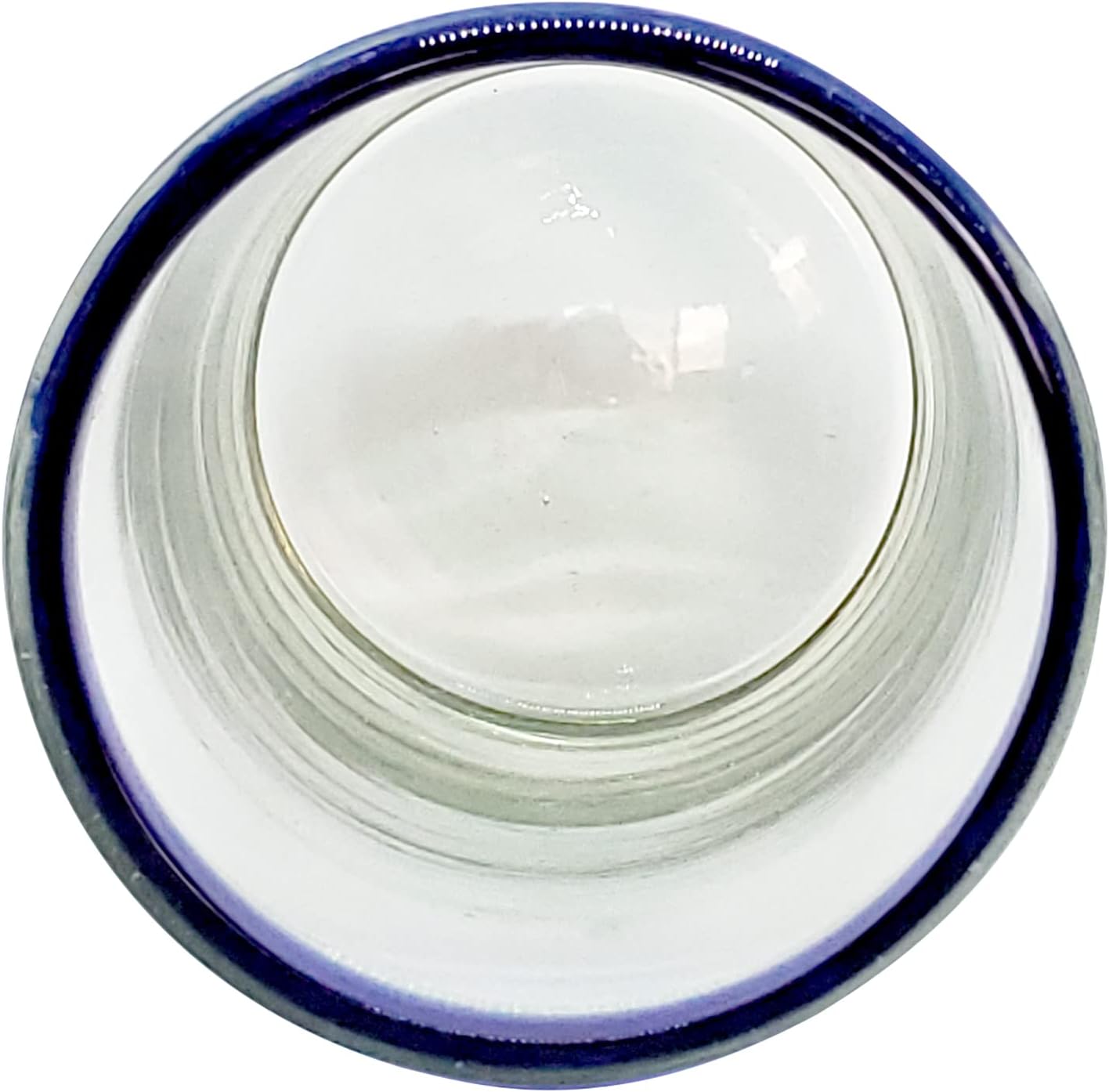 Cobalt Blue Rim 120 oz Pitcher and 6 Drinking Glasses set, Recycled Glass, Lead-free, Toxin-Free (Pitcher & Glasses)