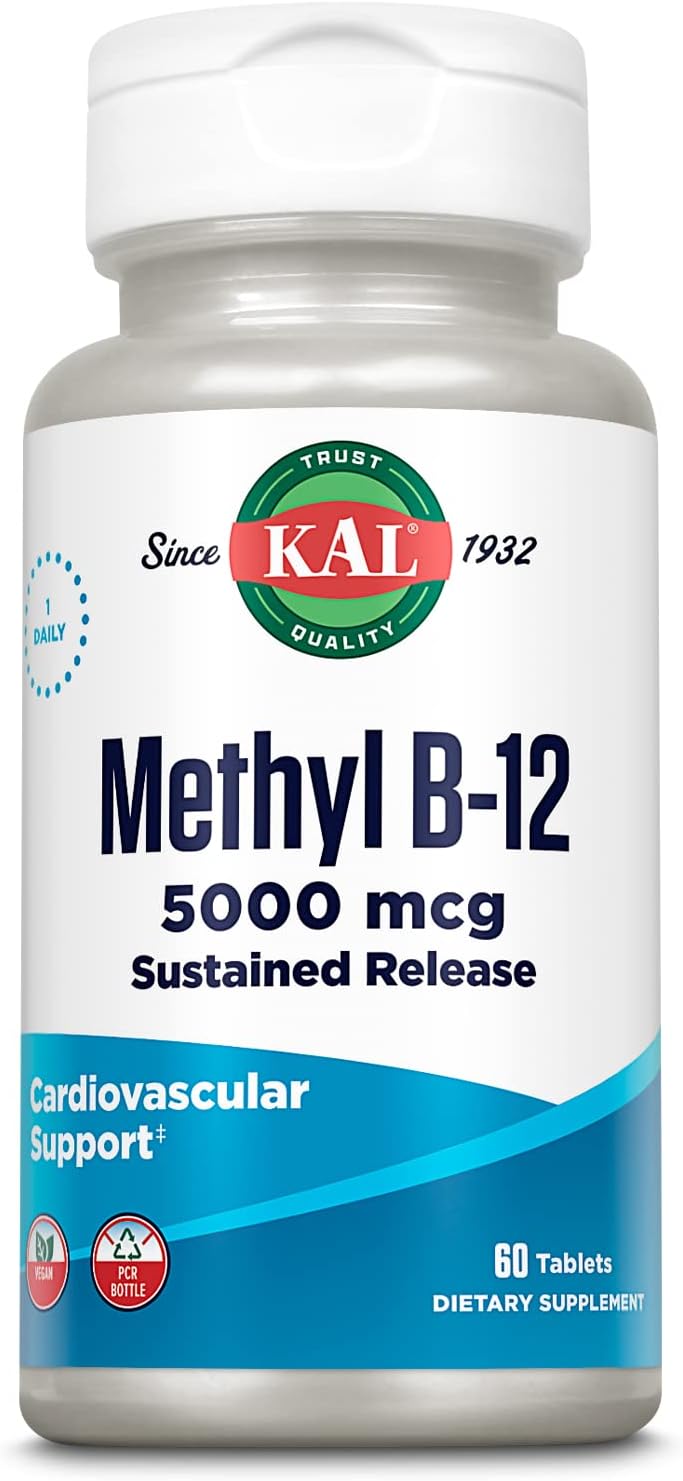 KAL Vitamin B-6 B-12 Folic Acid DropIns, Liquid Vitamin B Supplement Drops, Heart Health, Energy, Red Blood Cell Support with Methyl B12 and Methyl Folate, Natural Mixed Berry Flavor, 59 Servings, 2oz | Cardiovascular, Energy & Nerve Support - Active P-5…