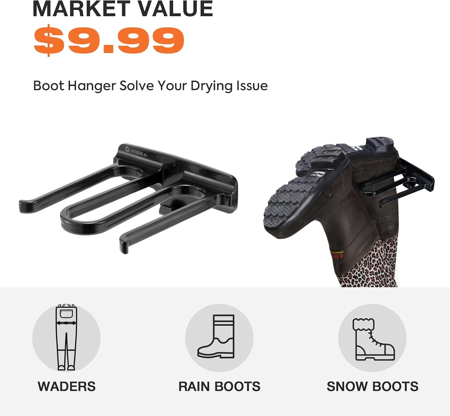 Waders for Men Waterproof Women Fishing Chest Wader with Boots | 2-Ply Nylon/PVC, for hunting & fishing, with boot hanger