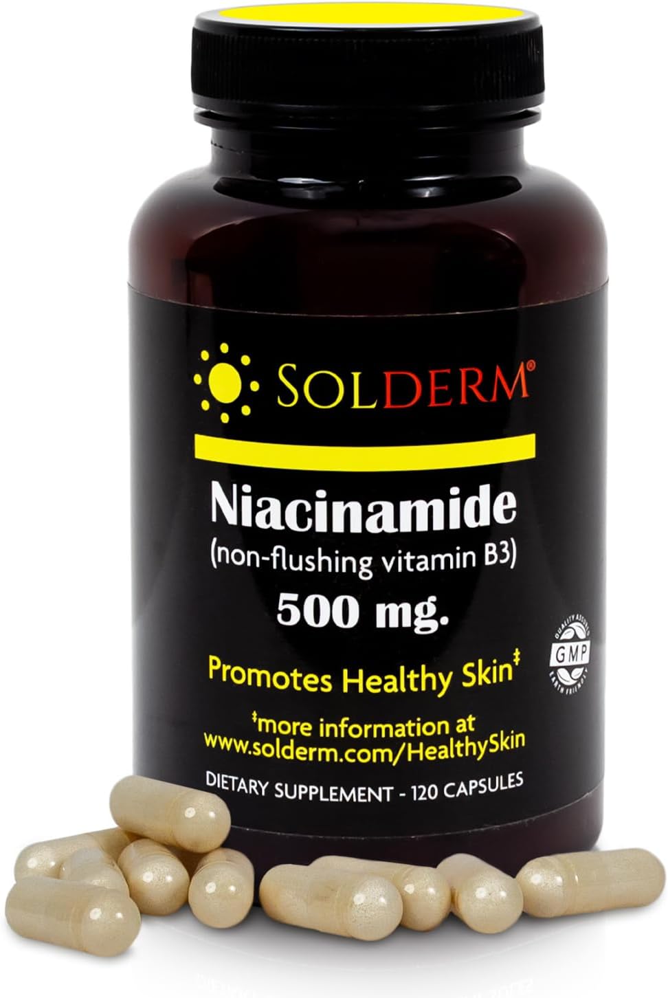 Niacinamide Non-Flushing Vitamin B3 Supplement | Vegetarian and Gluten-Free Vitamin Niacinamide Tablets with Vegetable Cellulose Casings | Promotes