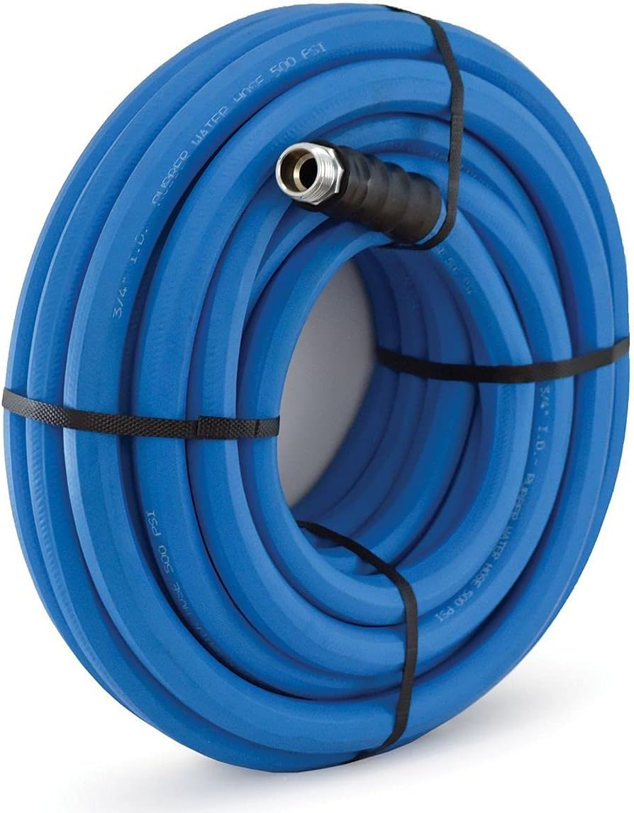 AG-LITE BSALONE50 1" x 50' Hot/Cold Water Rubber Garden Hose, 100% Rubber, Ultra-Light, Super Strong, 500 PSI, 50F to 190F Degrees