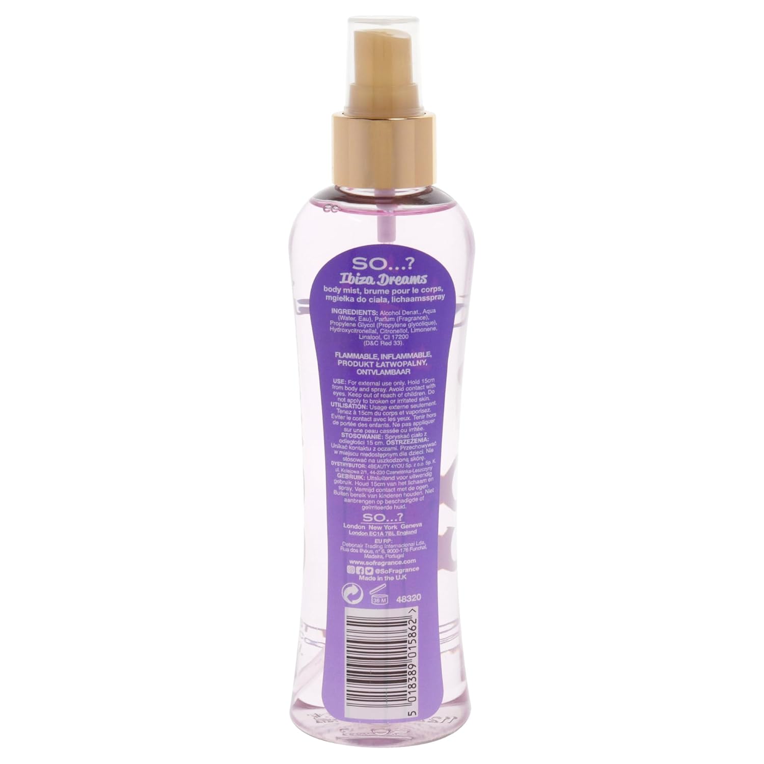So…? Bali Breeze Body Mist - Perfume for Women with Tropical Aroma - Body Spray for Women with Coconut, Almond and Vanilla Notes - 6.9 oz