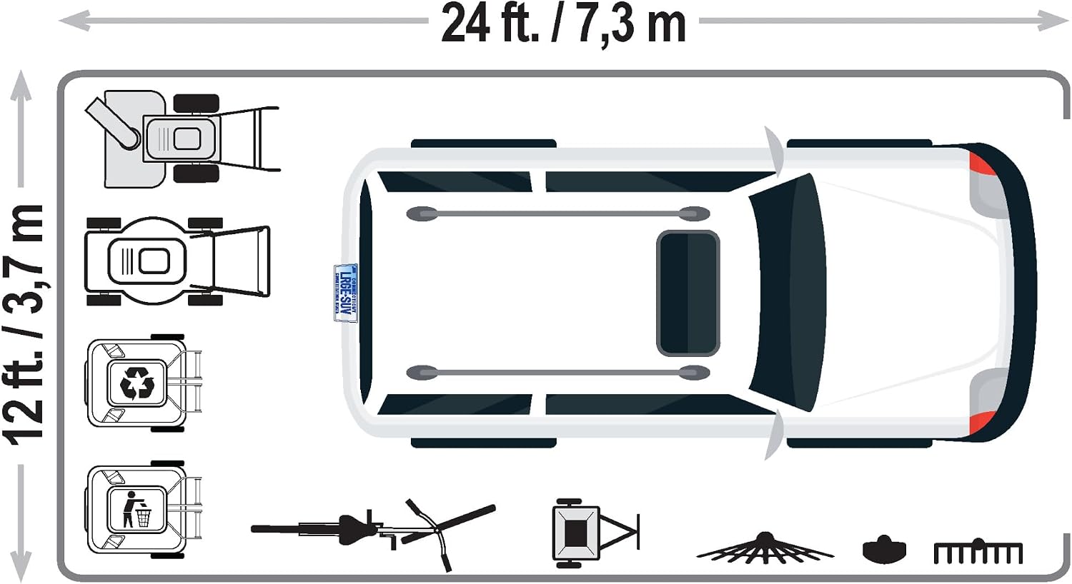 ShelterLogic 71332 Grey 12'x20'x8' Round Style Shelter